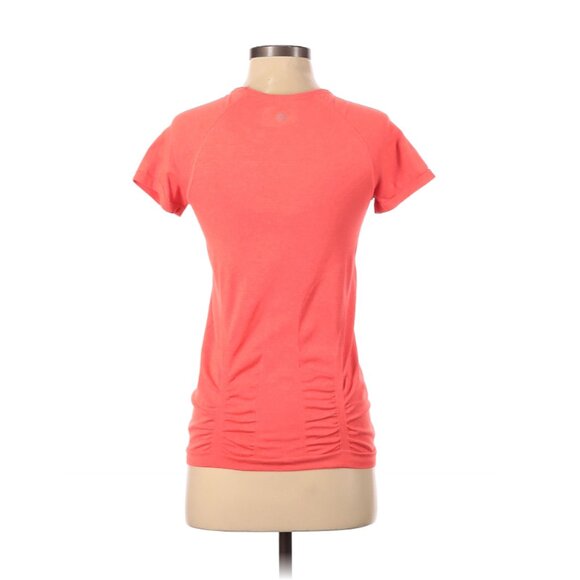 Athleta Bright Coral Momentum Seamless Tee - Picture 2 of 2
